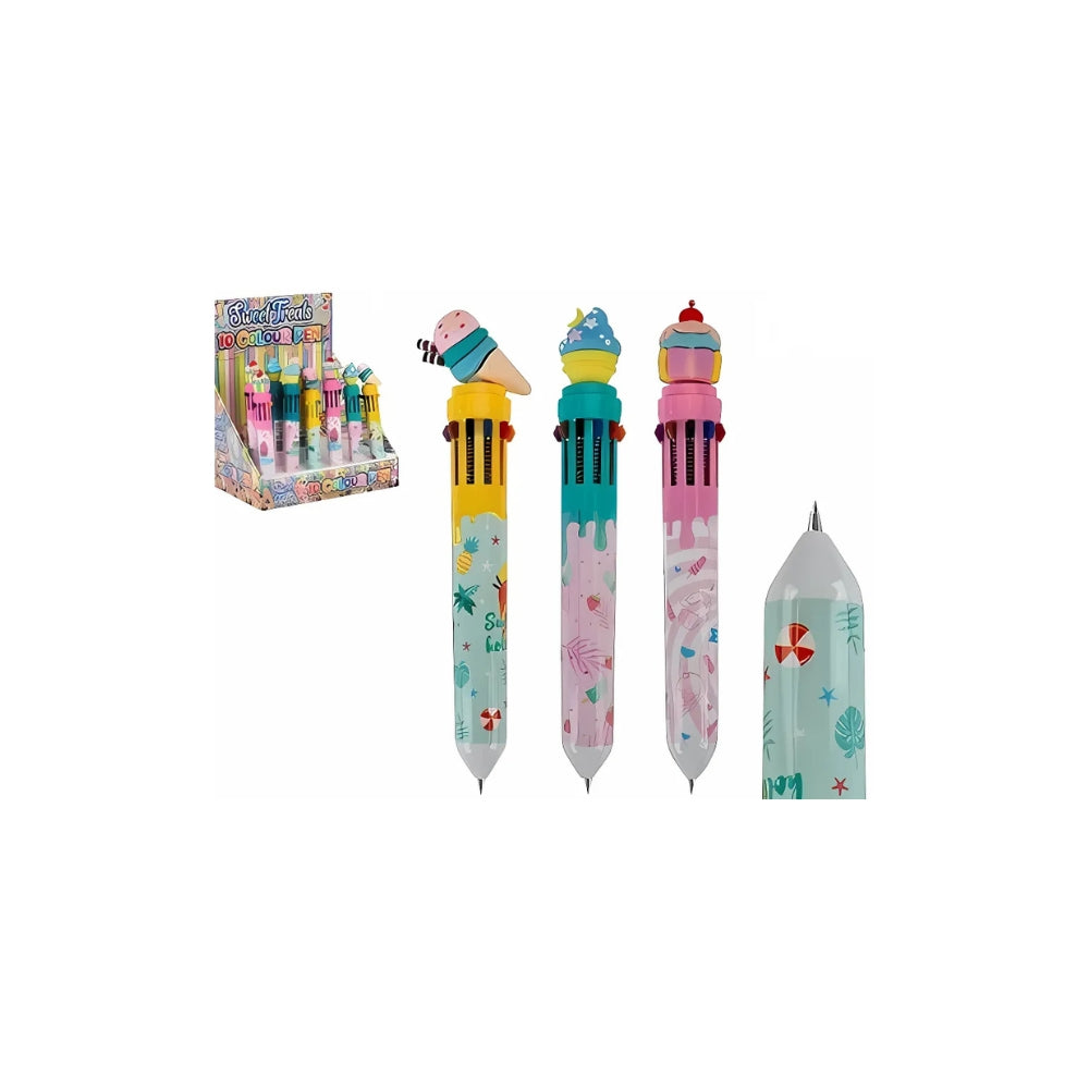 Cupcake 10-in-1 Pen Fun & Colorful Multi-Ink Writing Tool