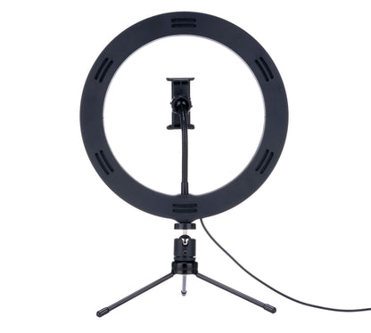 Social Media Ring Light 260mm 10" USB LED Desktop Light Tripod & Phone Holder